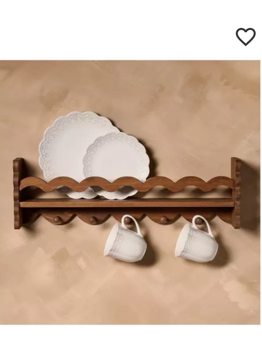 Kinkeeping Brown Plate & Mug Wood Wall Rack HOBBY LOBBY